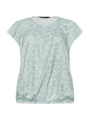 M&Co Green Ditsy Frill Top - Image 5 of 5