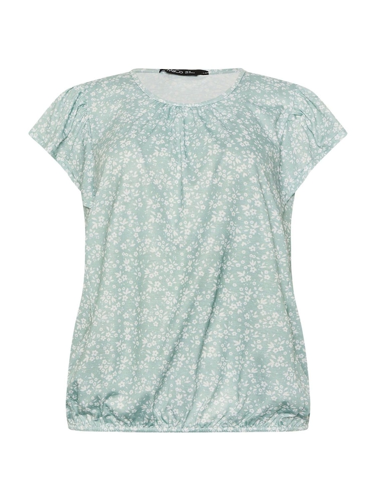 M&Co Green Ditsy Frill Top - Image 5 of 5