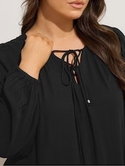 Preto - Blusa Smock Yours Curve Lattice - Imagem 4 de 5