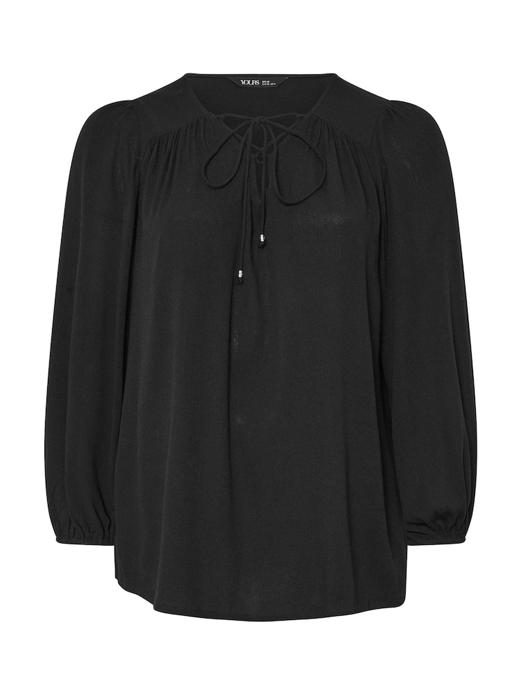 Preto - Blusa Smock Yours Curve Lattice - Imagem 5 de 5