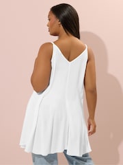 Yours Curve White Crochet White Camisole - Image 3 of 4