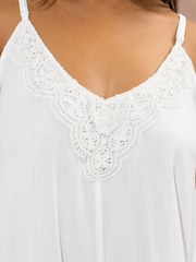 Yours Curve White Crochet White Camisole - Image 4 of 4