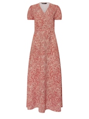 M&Co Orange Wrap Maxi Dress - Image 5 of 5