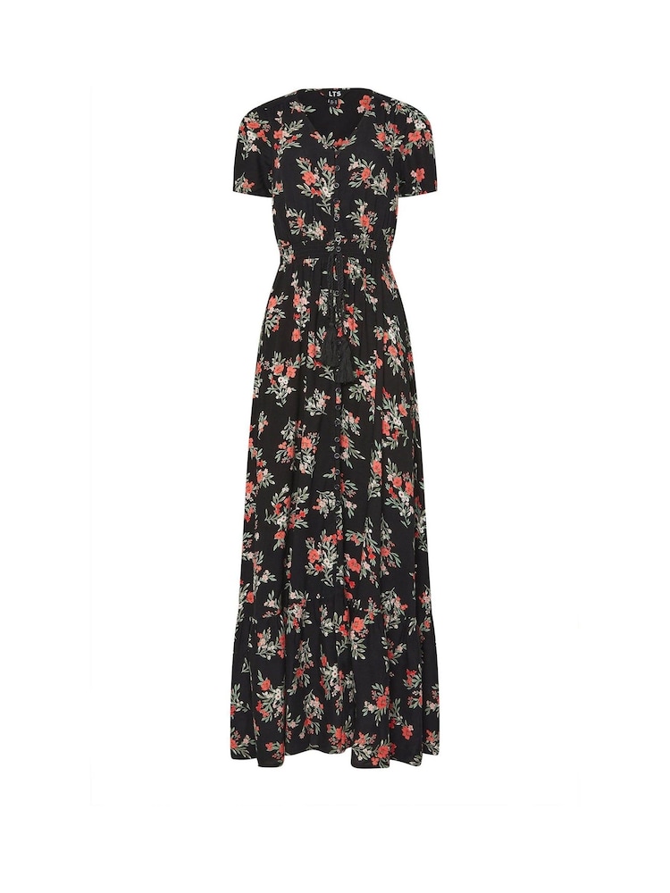 Long Tall Sally Black Tie Waist Maxi Dress - Image 1 of 5