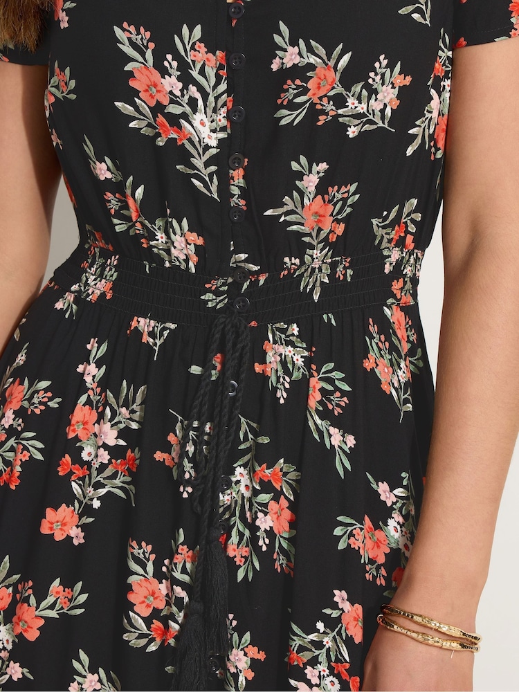 Long Tall Sally Black Tie Waist Maxi Dress - Image 2 of 5