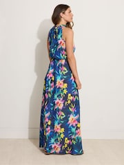 Long Tall Sally Blue Halterneck Dress - Image 3 of 6