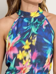 Long Tall Sally Blue Halterneck Dress - Image 4 of 6