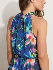 Long Tall Sally Blue Halterneck Dress - Image 5 of 6