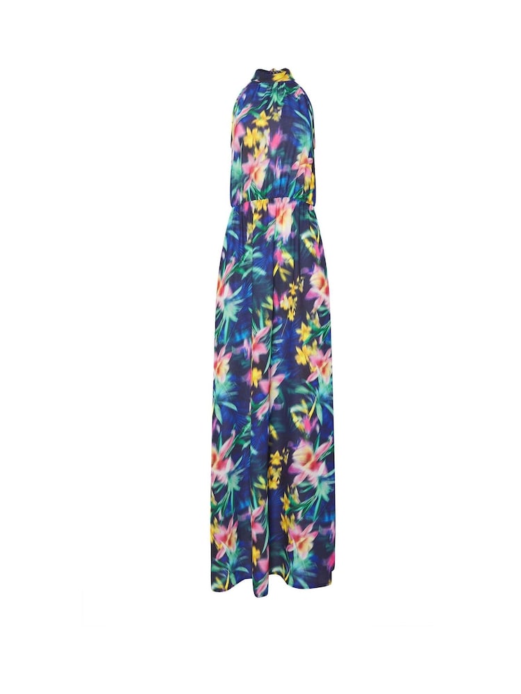 Long Tall Sally Blue Halterneck Dress - Image 6 of 6