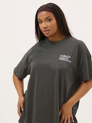 Yours Curve Grey Wellness Retreat Active T-Shirt - Image 2 of 6
