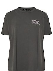 Yours Curve Grey Wellness Retreat Active T-Shirt - Image 5 of 6