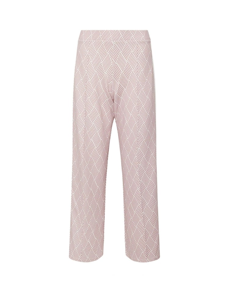 PixieGirl Petite Pink Jacquard Wide Leg Trousers - Image 5 of 5