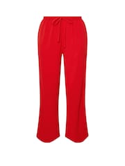 Yours Curve Red Washed Twill Wide Leg Trousers - Image 2 of 2