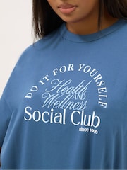 Azul - Yours Curve Wellness Retreat Active T-Shirt - Imagen 3 de 5