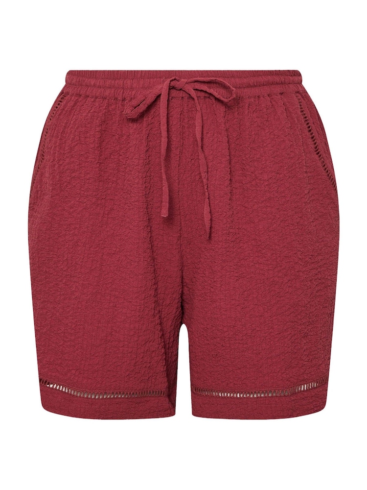 Yours Curve Red Ladder Shorts - Image 2 of 2
