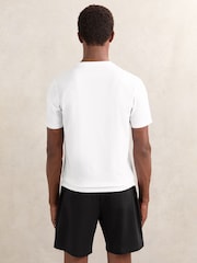 Reiss Black/White Flex Stretch-Cotton Loungewear T-Shirts 2 Pack - Image 4 of 8