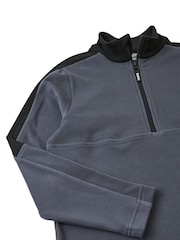 Reima Black Fleece Colourblock Quarter Zip Sweater Laduille - Image 3 of 6
