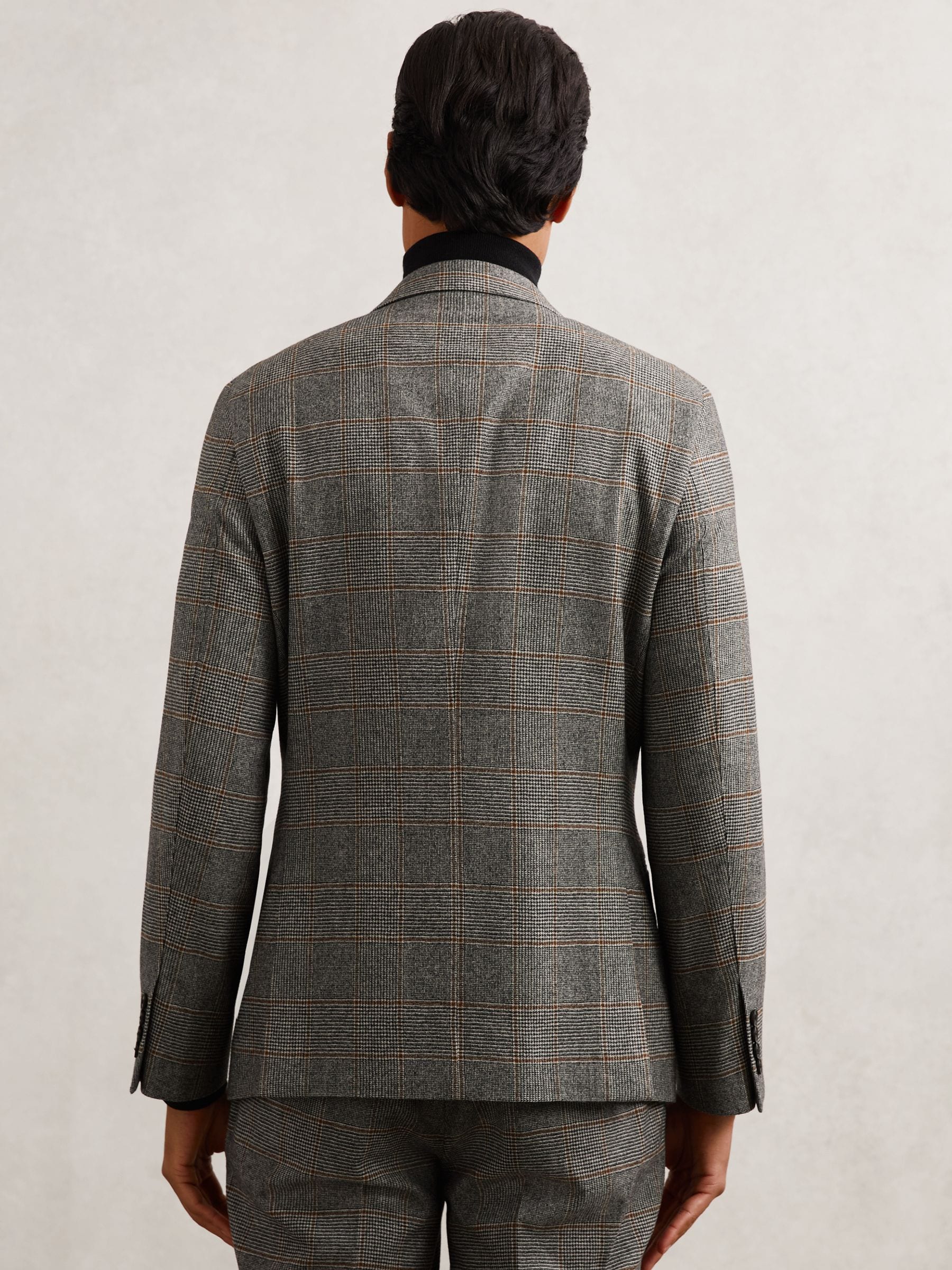 Buy Reiss Charcoal Grey Jenson Wool Double-Breasted Check Tailored
