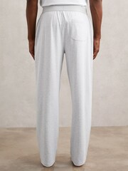 Reiss Soft Grey Hugo Cotton Jersey Logo-Waistband Joggers with Stretch - Image 5 of 6