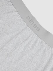 Reiss Soft Grey Hugo Cotton Jersey Logo-Waistband Joggers with Stretch - Image 6 of 6