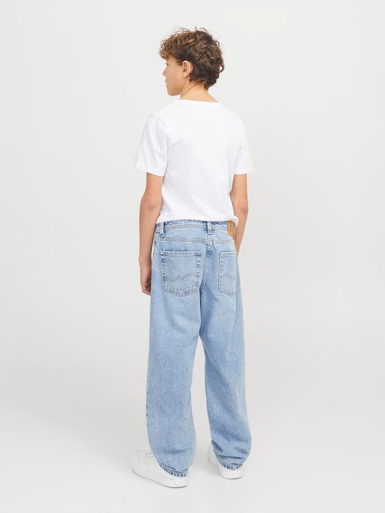 Синий - JACK & JONES Junior Chris Relaxed Fit Jeans - Изображение 2 из 5
