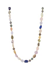 Estella Bartlett Gold Tone Multi Beaded T Bar Necklace - Image 2 of 4