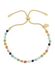 Estella Bartlett Gold Tone Wellness Mixed Gemstone Amelia Bracelet - Image 1 of 3