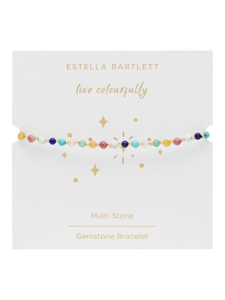 Estella Bartlett Gold Tone Wellness Mixed Gemstone Amelia Bracelet - Image 3 of 3