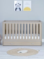 Babymore Brown Veni Cot Bed With Drawer - Image 1 of 4