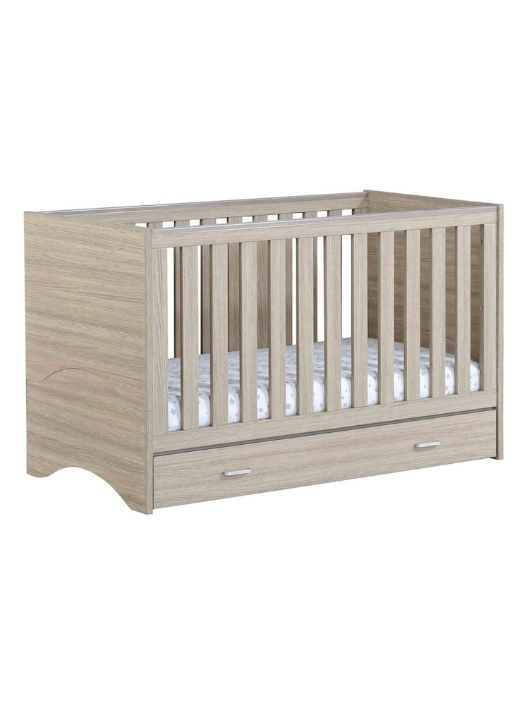 Babymore Brown Veni Cot Bed With Drawer - Image 4 of 4