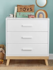 Babymore 3 Piece White Mona Nursery Furniture Set - Image 3 of 5