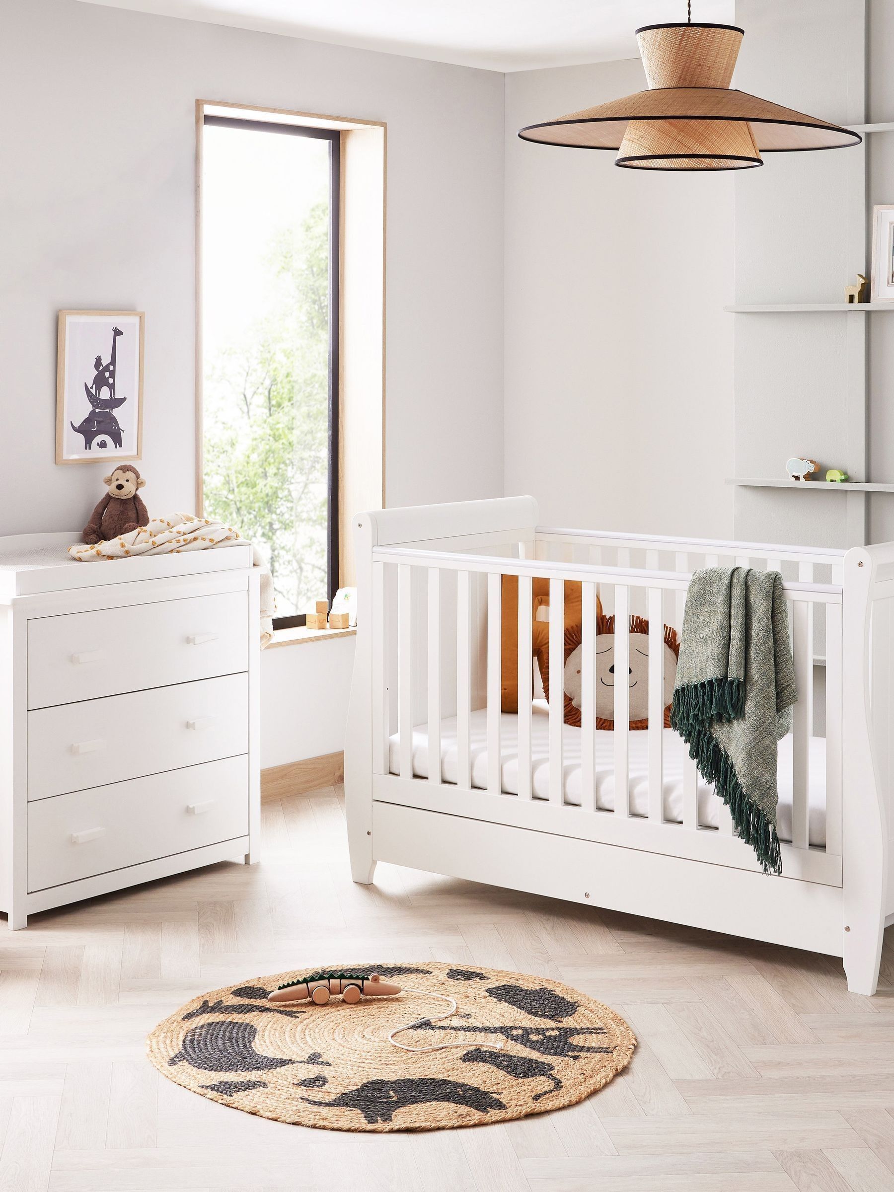 Babymore Unisex Infant White Stella Furniture Set 2 Piece
