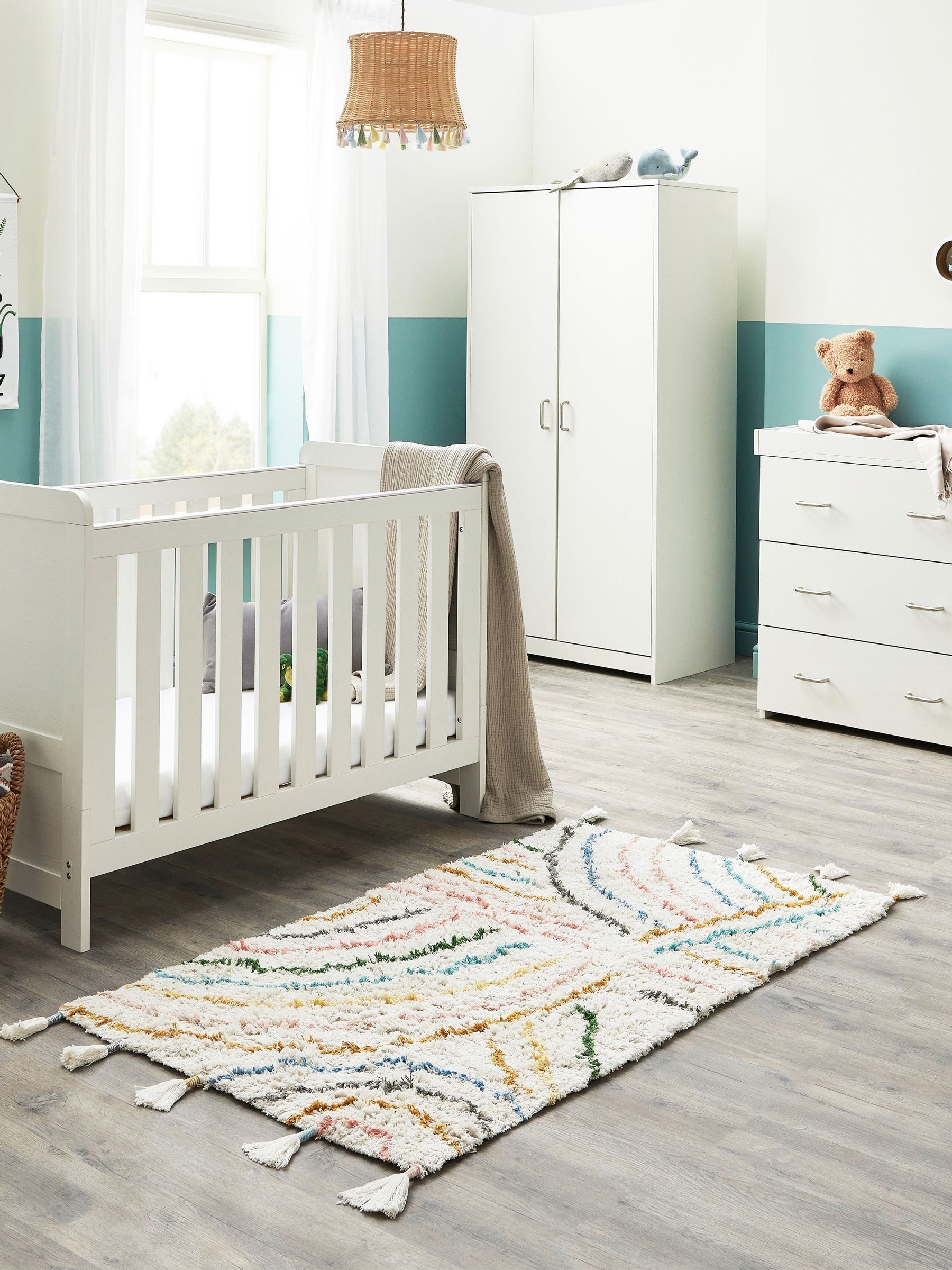 Babymore Unisex Toddler White Wash 3 Piece Caro Mini Furniture Set - Image 1