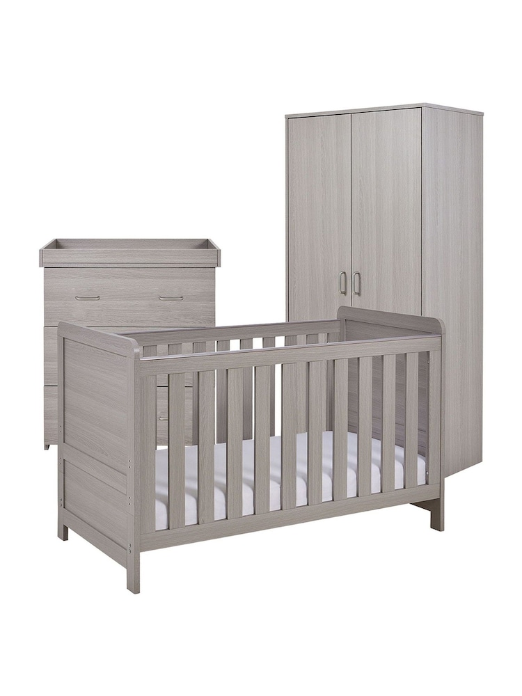 Babymore 3 Piece Grey Wash Caro Nursery Furniture Set - Image 6 of 6