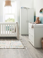 Babymore 3 Piece White Wash Caro Nursery Furniture Set - Image 2 of 6