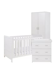 Babymore 3 Piece White Wash Caro Nursery Furniture Set - Image 6 of 6