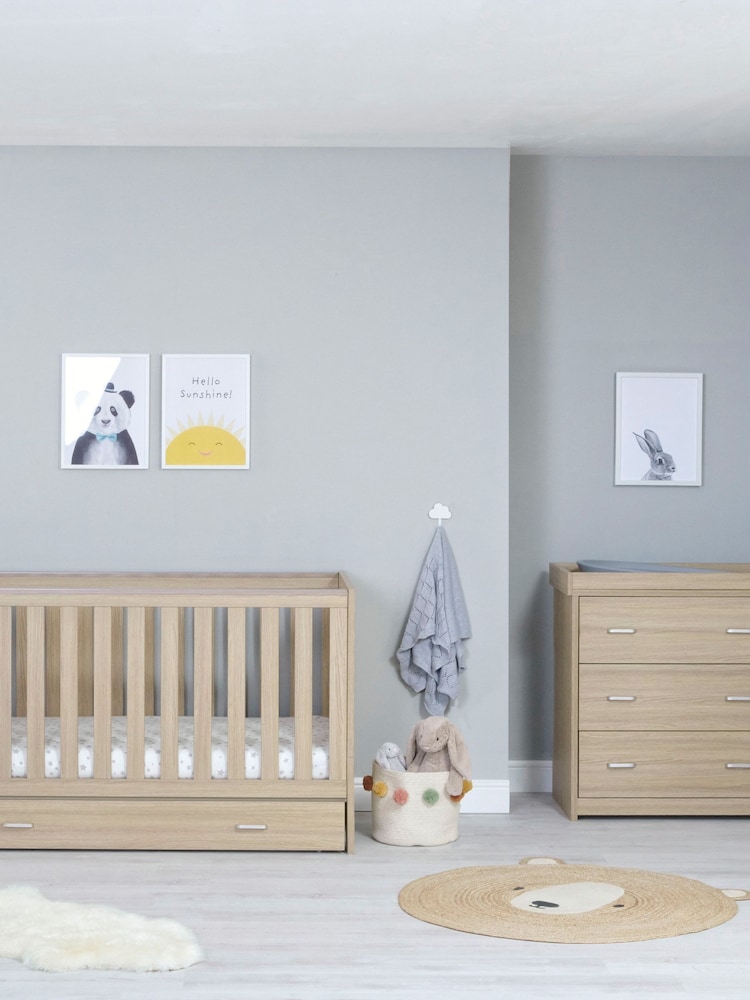 Babymore Brown 2 Piece Veni Furniture Set with Drawer - Image 2 of 5