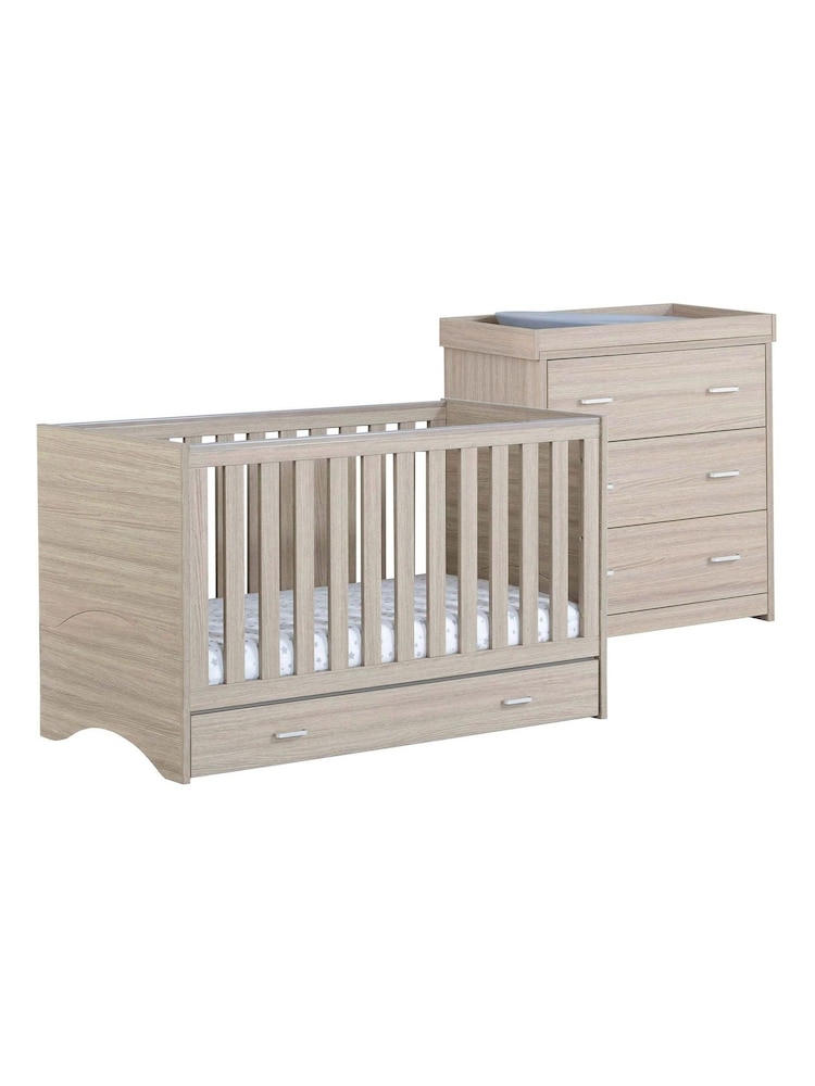 Babymore Brown 2 Piece Veni Furniture Set with Drawer - Image 5 of 5