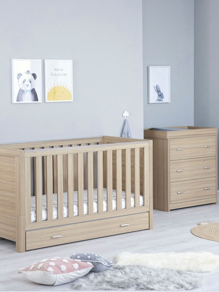 Babymore Brown 2 Piece Luno Furniture Set with Drawer - Image 1 of 5