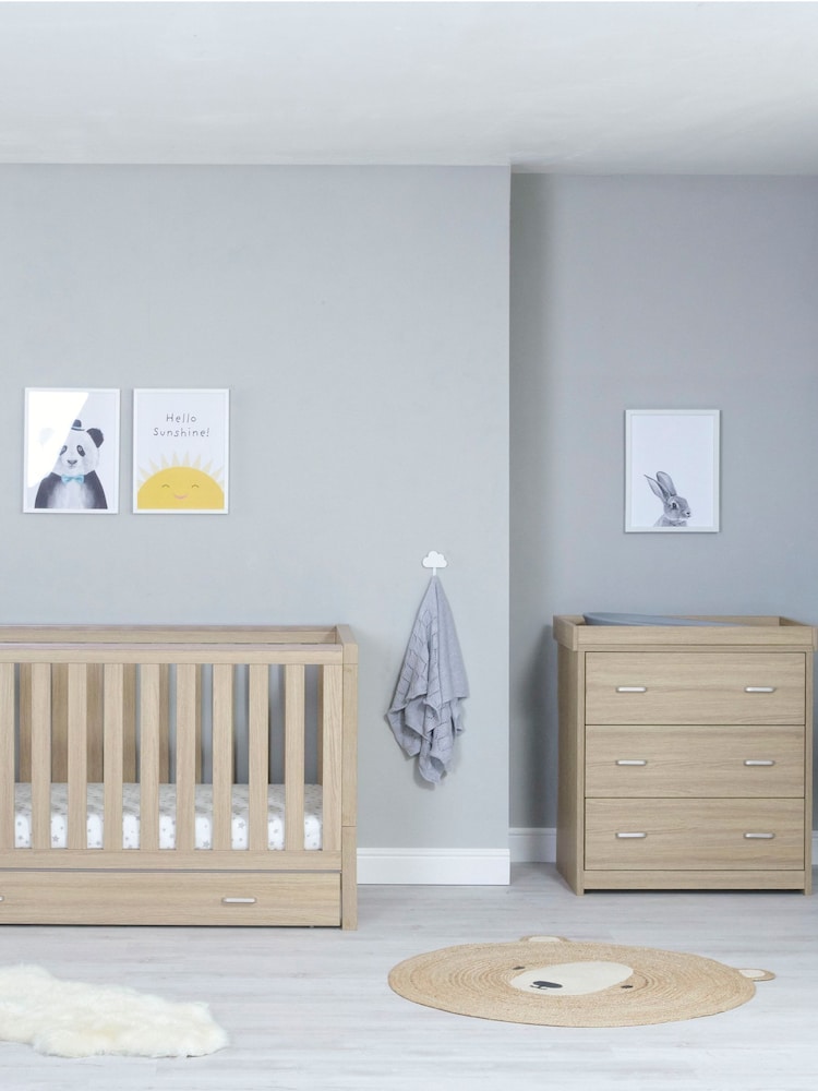 Babymore Brown 2 Piece Luno Furniture Set with Drawer - Image 2 of 5