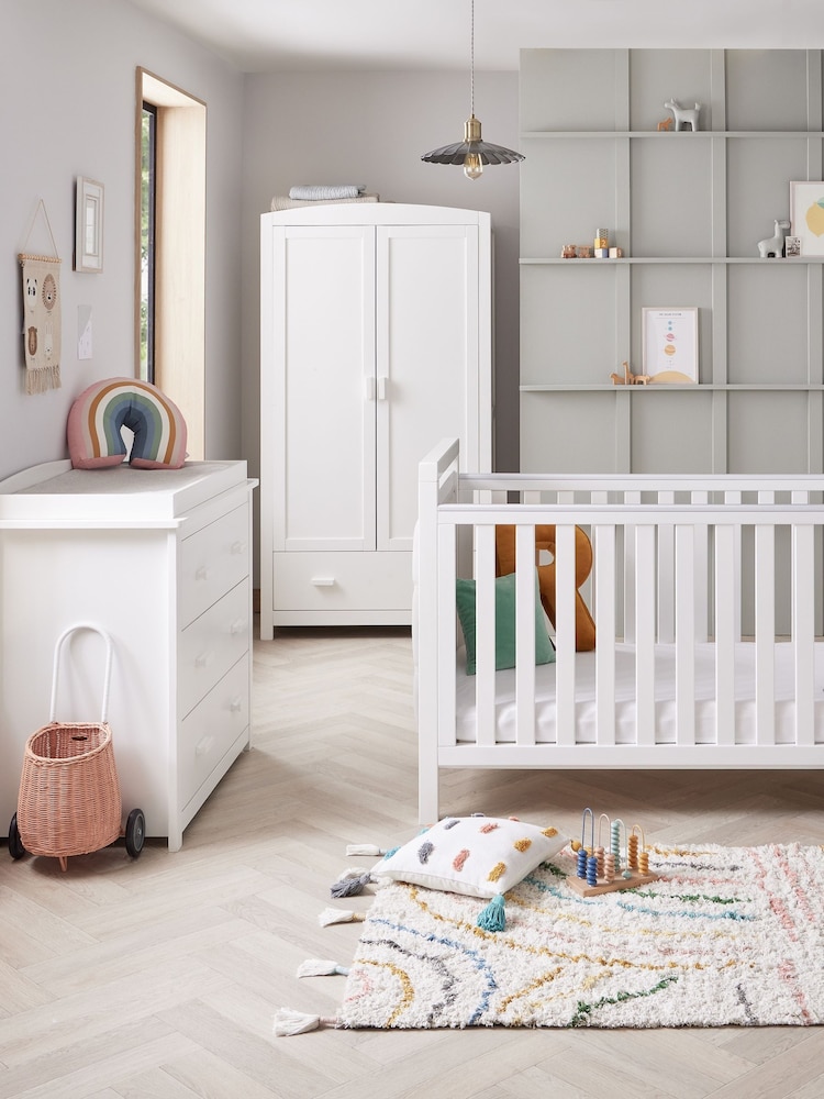 Babymore White Velvet Deluxe 3 Piece Furniture Set - Image 2 of 6