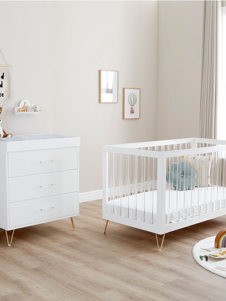 Babymore Acrylic Kimi XL Nursery Furniture Set 2 Piece - Image 1 of 4
