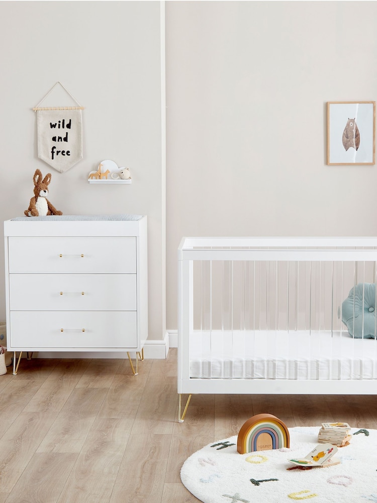 Babymore Acrylic Kimi XL Nursery Furniture Set 2 Piece - Image 2 of 4