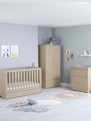 Babymore 3 Piece Oak Veni Furniture Set with Drawer - Image 1 of 6