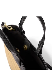 Katie Loxton Black Riviera Raffia Mini Tote Bag - Image 4 of 4