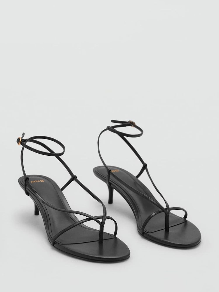 Mango Black Strappy Heels - Image 2 of 4