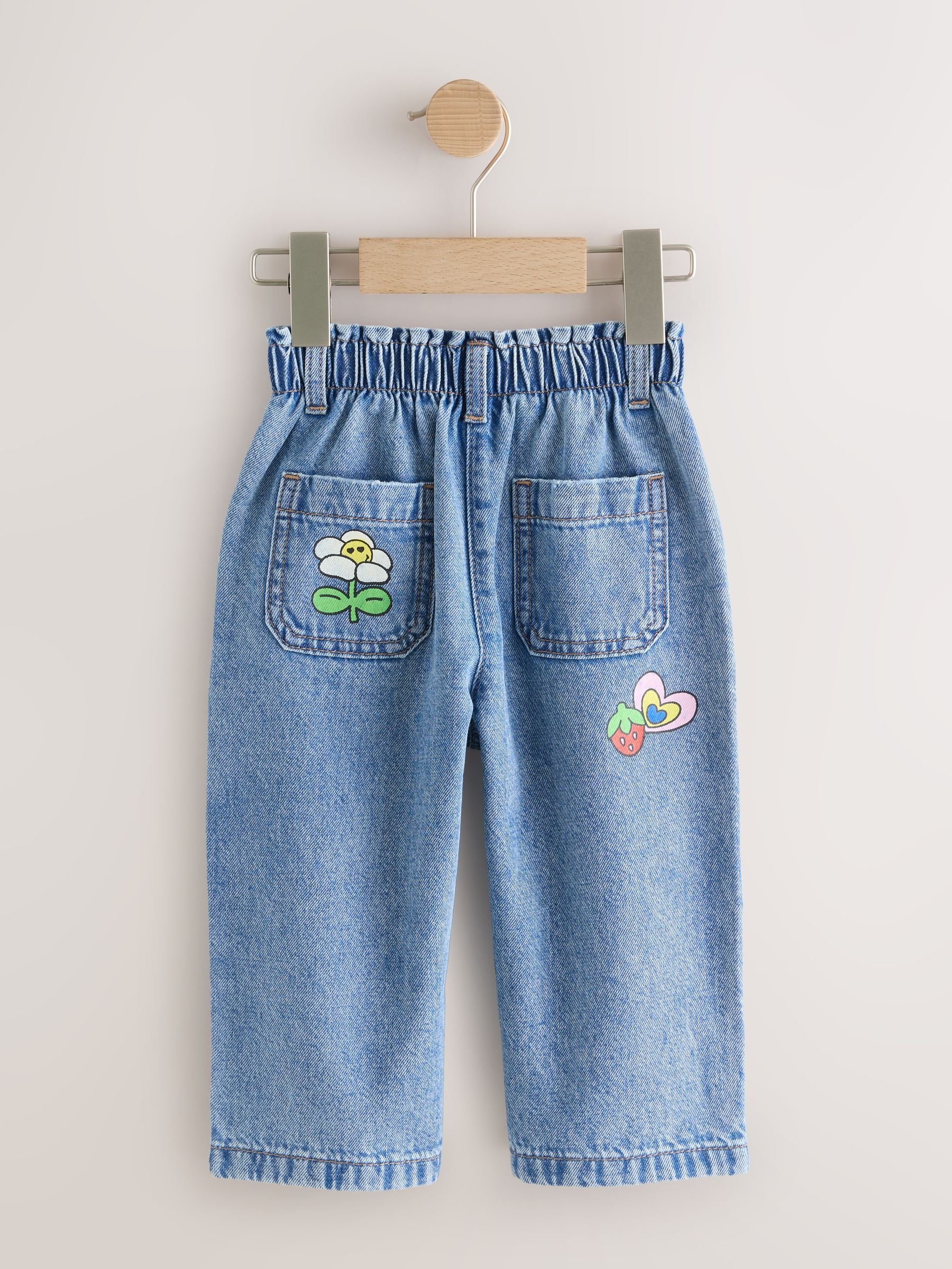 Buy Mid Blue Doodle printed Jeans (3mths-7yrs) from Next USA