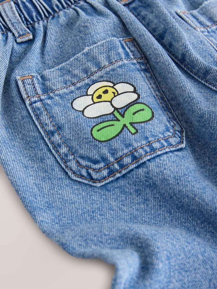 ミッドブルー - Doodle printed Jeans (3mths-7yrs) - 画像 8 / 8