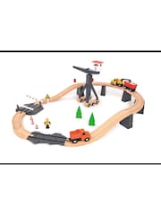 Tooky Toy Wooden Construction Yard Train Set - Image 2 of 2