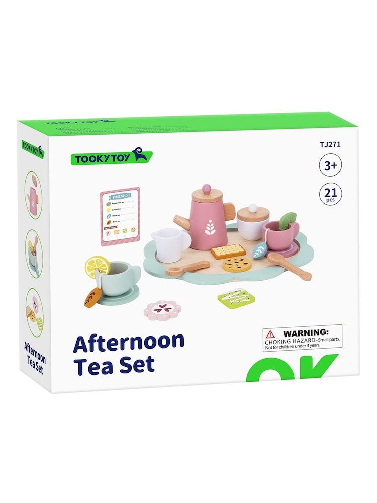 Tooky Toy Wooden Afternoon Tea Set - Image 1 of 4